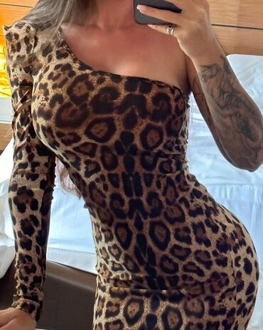 leopard bunda: 2XL (EU 44), bоја - Bež, Koktel, klub, Dugih rukava