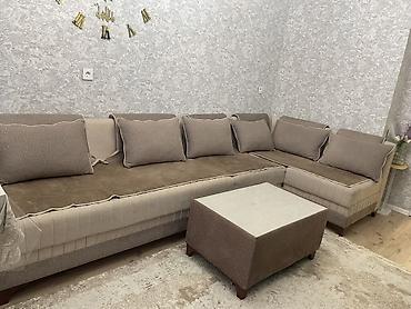 kunc divan mətbəx: Künc divan dəsti - Forma: sağ künc L‑şəkilli divan - Rəng palitrası — 1