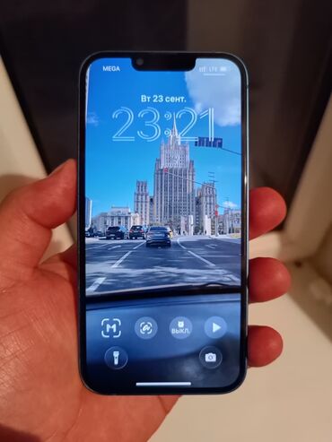 Apple iPhone: IPhone 13, Б/у, 128 ГБ, Синий, Кабель, 100 %