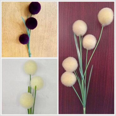 шарики железные: Искусственный цветок - 3 крупных шарика или 5 мелких шариков на