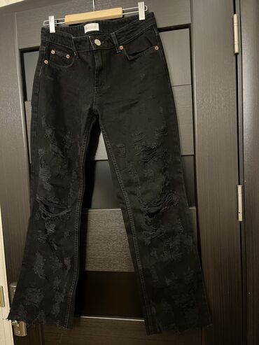 CD, DVD disklər və kassetlər: Zara, yırtıq detallı cins şalvar Dizlərdə və digər yerlərdə yırtıqlar — 4