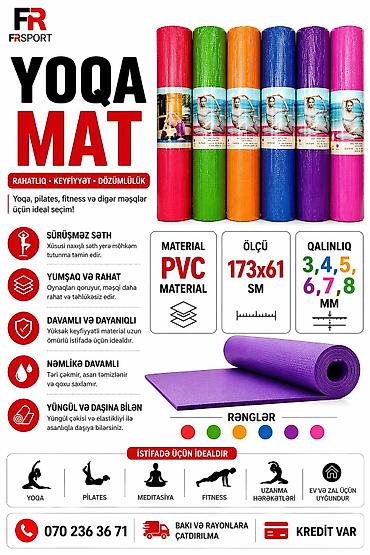 tatami: 💥 yoga mat, idman xalçası, kovrik 💰 13 AZN-dən başlayaraq ✅ 7/24 — 1