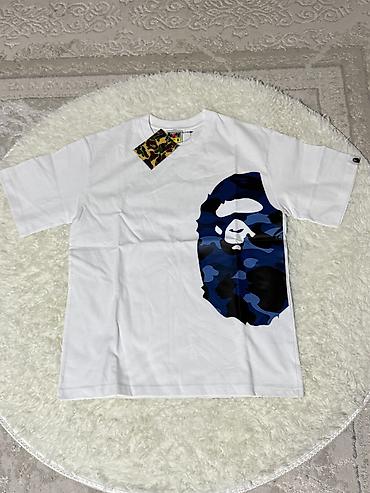 зипка bape: Футболки A Bathing Ape (BAPE) — белые, с фирменными принтами Ape Head — 3