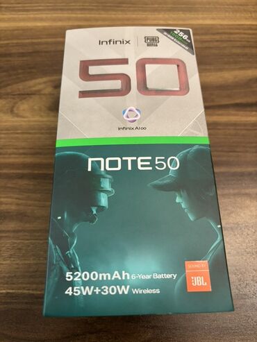 Infinix: Infinix Note 50, 256 GB, rəng - Qara, Simsiz şarj — 1