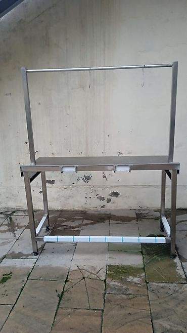 Оборудование для ресторанов, кафе: Paslanmayan poladdan (inox) ət kəsim/parsellaşma masası - Material — 1