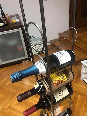 Ostali stilski dekor: Metalni stalak za vino – set od 2 komada - Materijal: čelik/kovano — 9