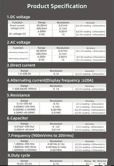 Multimetri: BSIDE klešta multimetar sa LCD ekranom visoke rezolucije, dizajniran — 22