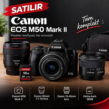 iphone 13 pro max irshad: Canon m50 mark II ve iki eded lens Canon 85mm 1:1.18 lens Canon — 1
