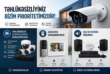 Digər xidmətlər: Təhlükəsizlik sistemləri | Keçid sistemləri, Metal detektor, Siqnalizasiya | Zəmanət, Quraşdırılma — 1
