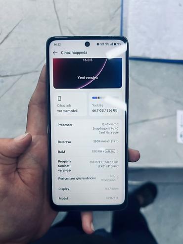 nar 1 manatliq internet: Oppo A5 Pro, 256 GB, rəng - Yaşıl, Barmaq izi, Face ID — 7