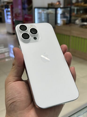 купить айфон 11 про макс 256 бу: IPhone 16 Pro Max, Колдонулган, 256 ГБ, White Titanium, Коргоочу айнек, Каптама, Куту, 96 %