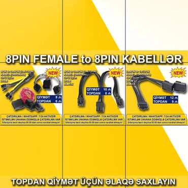 mini çanta: Kabellər "8pin Female Original" 🚚Metrolara və ünvana çatdırılma var