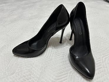 каблуки купить: Туфли, 38, Steve Madden, Б/у, цвет - Золотой, Самовывоз — 4