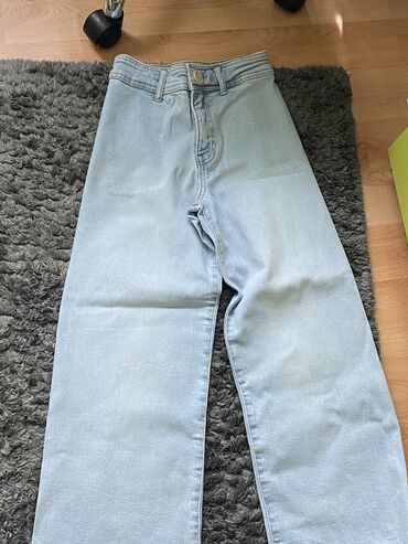 nesal jeans – слике: Svetlo plave zara farmerke širokih nogavica,za devojčice. Veličina 10