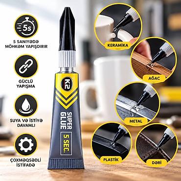 dəmir kleyi: Kley K2 K2 Bondix Super Fast Glue, 10 saniyəyə qədər sürətli quruma — 1