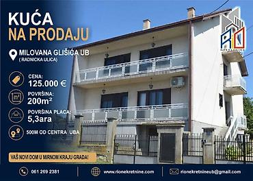 Kuće na prodaju: NA PRODAJU! Useljiva kuća u 3 etaze u mirnom delu Uba! Ukupna — 1