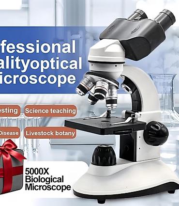 Медтовары: Mokroskop Ikiqat led ishiqlari İkiokulyarlı Bioloji Mikroskop Linza — 4
