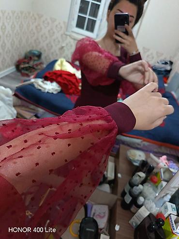 qəd: Bordo rəngli elegant qadın donu - Model: Bədənə oturan qələm kəsimli — 3
