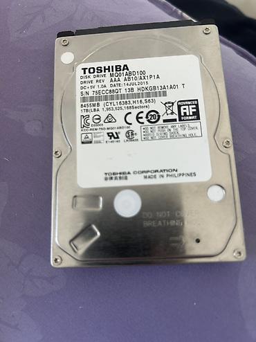 xarici sert disk: Toshiba 2.5" HDD – MQ01ABD100 - Tutum: 1 TB (LBA 1,953,525,168 — 1