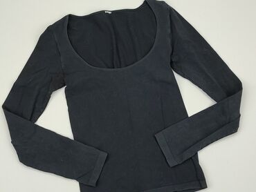 czarne koronkowe bluzki z długim rękawem: Blouse, S (EU 36), condition - Good
