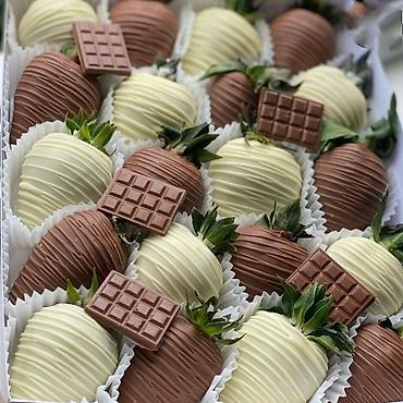 Кондитерские изделия, сладости: Свежая клубника в бельгийском шоколоде — 6