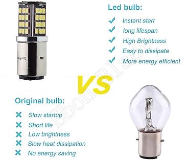 Prekidači: LED BA20D – 6 V - Napon: 6 V - Grlo: BA20D, dvostruki kontakt — 4