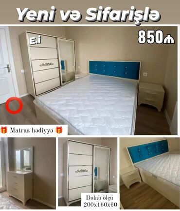 Mətbəx mebeli: *Yataq Dəsti - 850 AZN💥* ✔️Rəng seçimi var *🎁Matras hədiyyə* ✔️