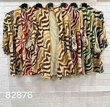 waikiki žene: Ženski lagani kimono/sako sa apstraktnim talasastim printom - Kroj — 1