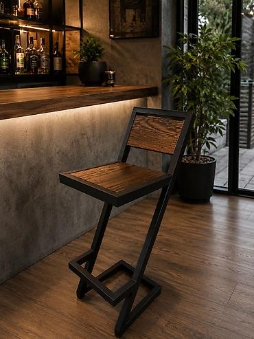 stolica merdevine cena: Barska stolica – industrijski dizajn, metal + puno drvo ” okvir od — 2