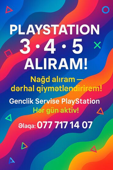 samsunq 14: PlayStation 3, 4 və 5 oyun konsollarının nağd alınması və dərhal