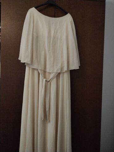 Haljine: Elegantne dugačke haljine – set od 2 modela 1) Krem večernja/boho — 2