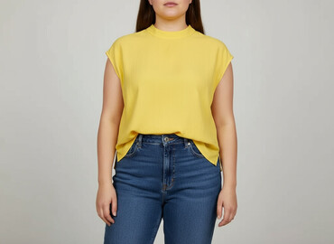 żółte bluzki: Women's blouse, size 2XL