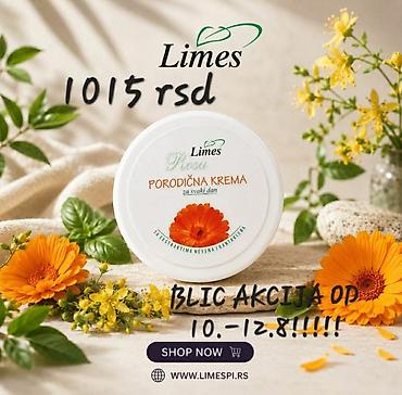 aromaticna bio so limes: Limes Rosa porodična krema za svaki dan - Univerzalna krema za negu — 1