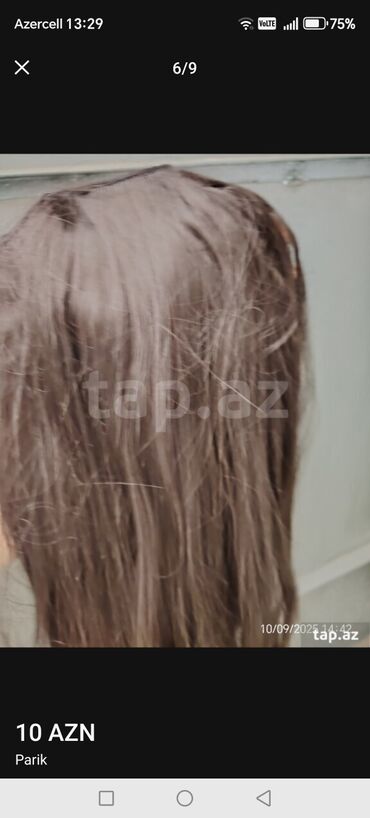 Təbii saçlar, pariklər: Taxma saçlar, Süni, İşlənmiş — 9