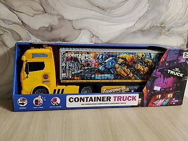 Игрушечный грузовик‑контейнеровоз CONTAINER TRUCK - Яркий желтый