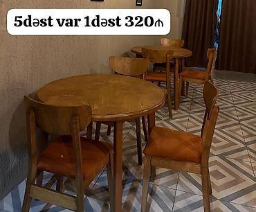Оборудование для бизнеса: Kafe restoran uçun masa desti 5destdir bir dəst 320₼ — 1