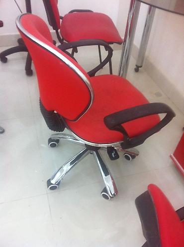 Salon, tibbi mebel: Gözəllik salonu üçün mebel dəsti - Rəng: qırmızı (xrom detallar və — 5