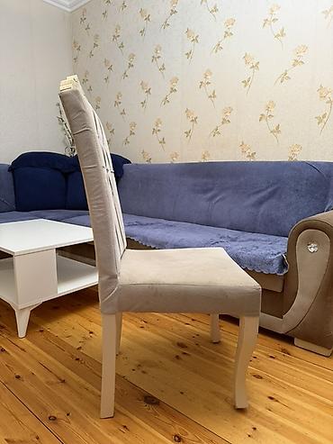 ustullar: Qonaq otağı üçün, İşlənmiş, Qatlanmayan, rəng - Bej Stul — 3