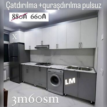 Masa və oturacaq dəstləri: Mətbəx mebellərinin sifarişlə hazırlanması✔️ Ölçü : 3m60sm 660₼