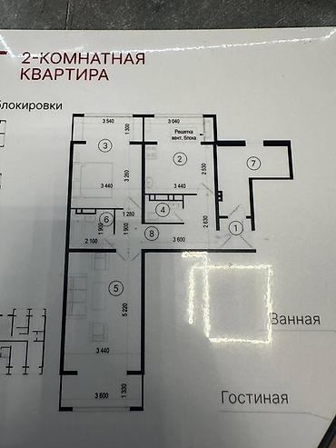 в тунгуче: 2 комнаты, 76 м², Элитка, 8 этаж, ПСО (под самоотделку) — 4