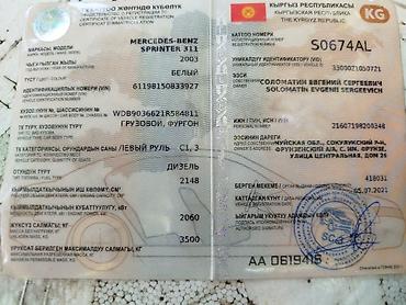 belarus 892 2: Mercedes-Benz Спринтер: 2003 г., 2.2 л, Механика, Дизель — 6