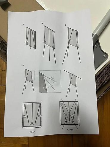 Ostali kancelarijski nameštaj: Flipchart Coyote – tronožac, sklopiv - Magnetna bela tabla sa — 11