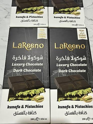 Dubay şokoladı LaReeno Luxury Dark Chocolate – Kunafa & Fıstıq