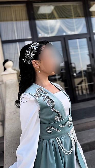 Свадебные платья и аксессуары: Платье на кыз узатуу, S, С поясом, Б/у — 1