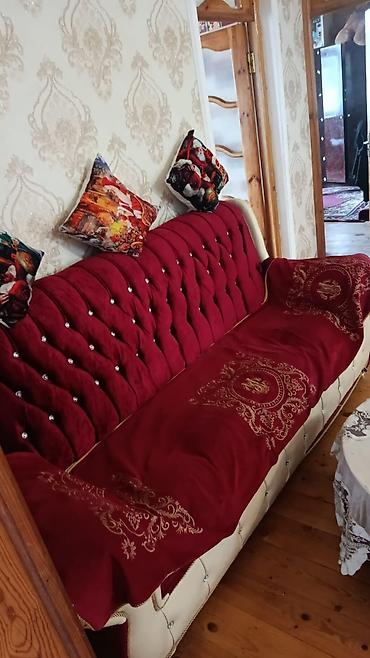 salon divanları: Qonaq otağı üçün yumşaq mebel dəsti - Tərkib: 1 divan + 2 kreslo - — 2
