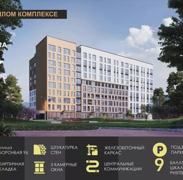 Продажа квартир: 3 комнаты, 92 м², Элитка, 4 этаж, ПСО (под самоотделку)