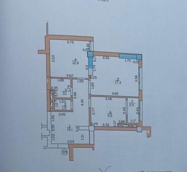 квартира продаж: 2 комнаты, 62 м², Элитка, 13 этаж, ПСО (под самоотделку)