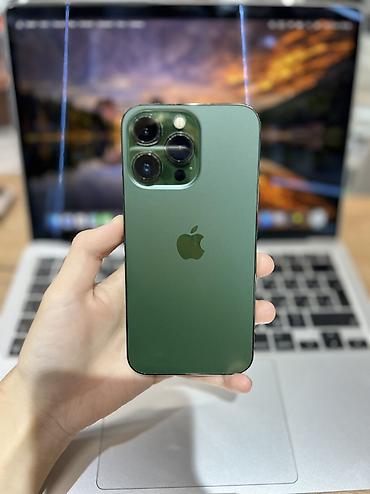 IPhone 13 Pro, Б/у, 128 ГБ, Зеленый, Защитное стекло, Чехол, 86 %