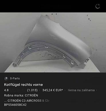 buba vilenjak: DESNO KRILO ZA CITROEN C3 AIRCROSS | Citroen c3 aircross desno krilo — 3