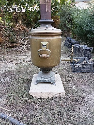 бак для воды 1000 литров: Vintage mis qablar dəsti - Mis samovar: Klassik silindrik gövdə — 4